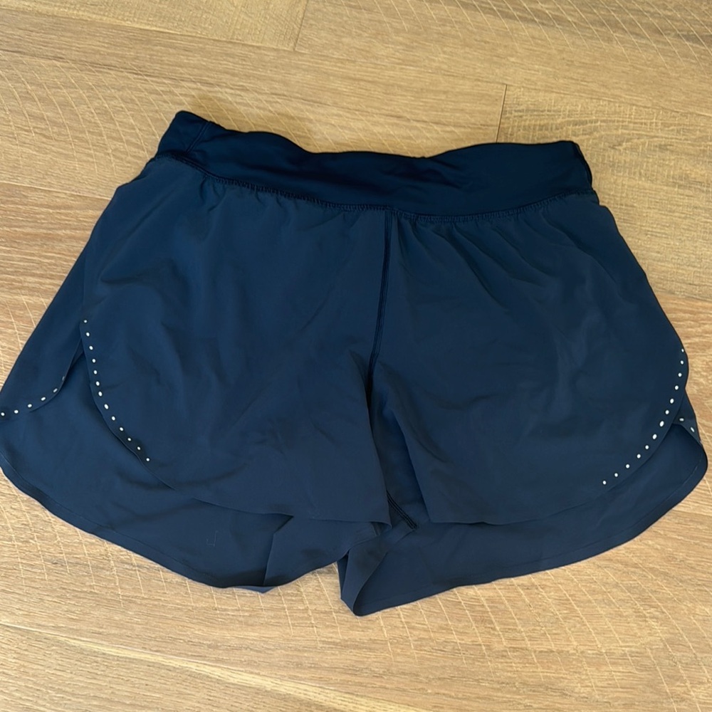 Lululemon Athletica Black Athletic Shorts with Curved Hem